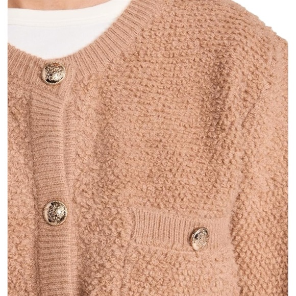 Line & Dot Women's Khloe Tan Cardigan Round neck Long sleeves button closures S - Picture 10 of 13